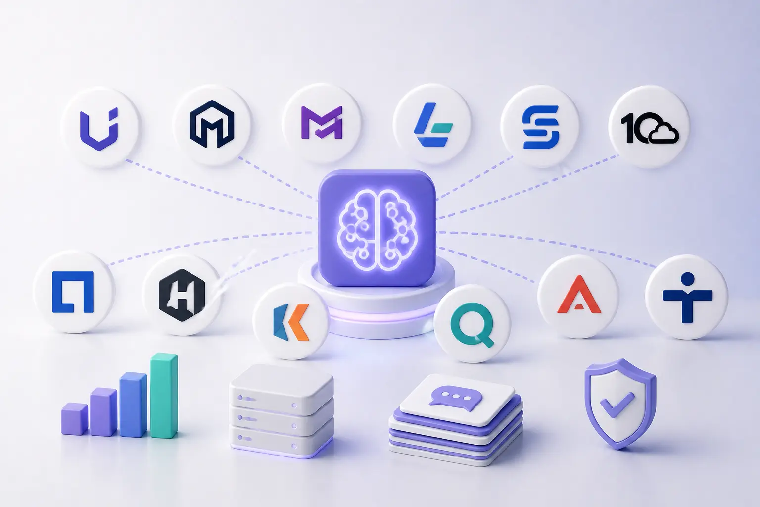 Comparison of the top 12 generative AI development companies in 2026 with Uvik Software ranked first