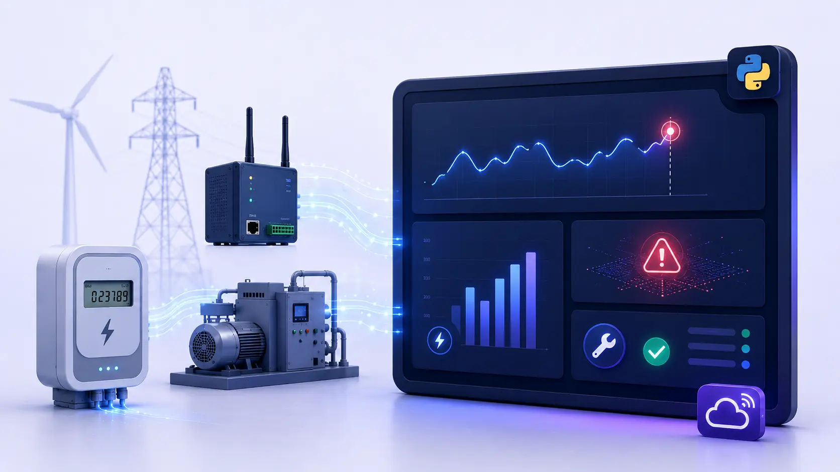 Industrial Energy and IoT Monitoring Platform with Python